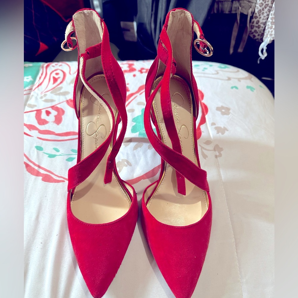 Jessica Simpson Women's Heels Size 8 Red Castana